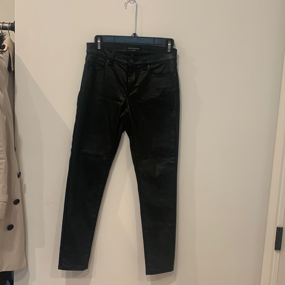 Faux leather pants